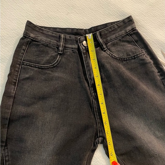 Y2K baggy wide leg denim jeans with Butterfly Detail bell bottoms Size 2 NEW - Picture 7 of 16